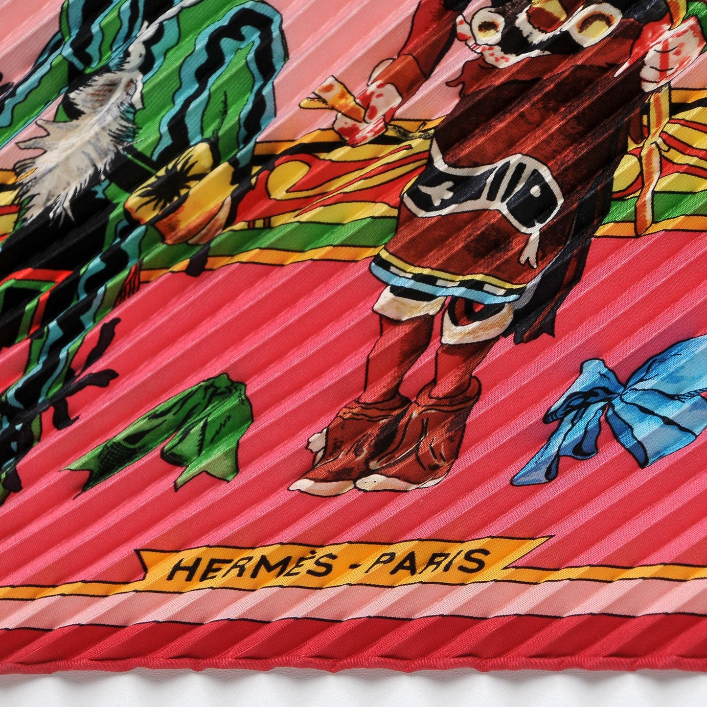 Silk Plisse Kachinas Scarf 90