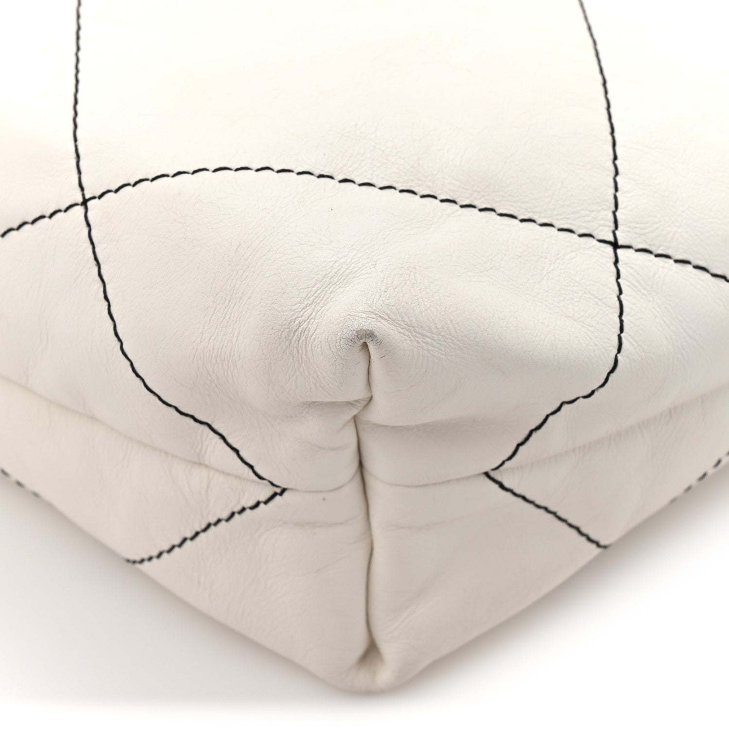 Chanel Shiny Calfskin Quilted Small Chanel 22 White Black 12 of 14
