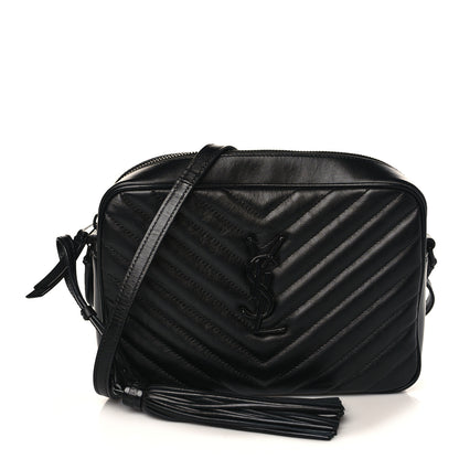 Saint Laurent Calfskin Matelasse Monogram Monochrome Lou Camera Bag Black 1 of 9