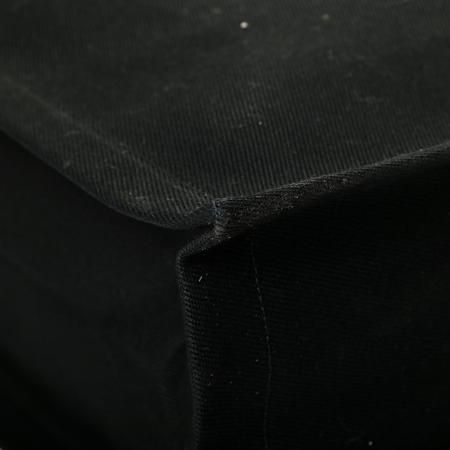 Linen Calfskin Rive Gauche North South Tote Black
