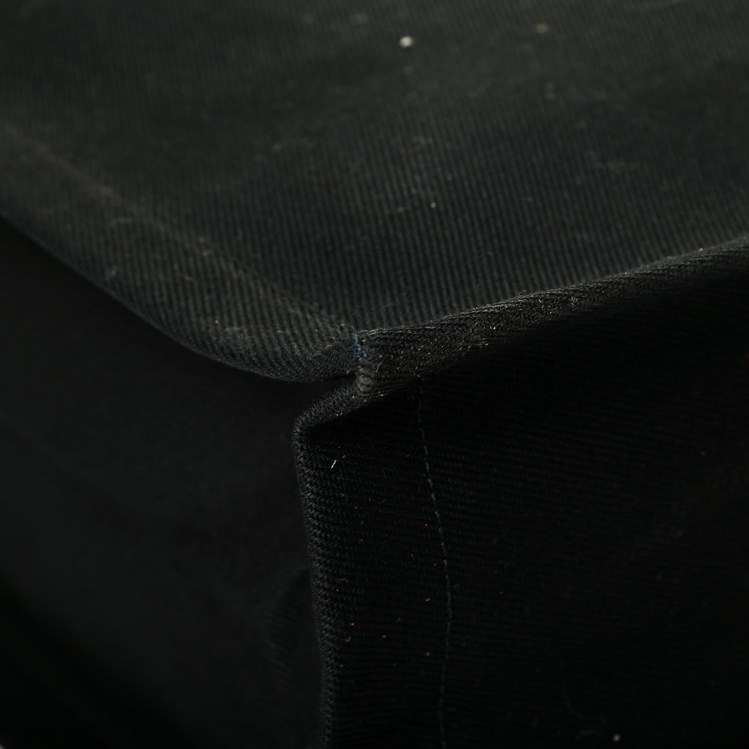 Saint Laurent Linen Calfskin Rive Gauche North South Tote Black 5 of 6