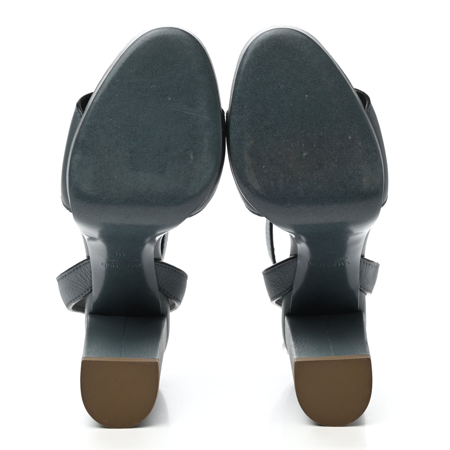Grainy Cowhide VLogo 15/105mm Platform Sandals 40 Amadeus