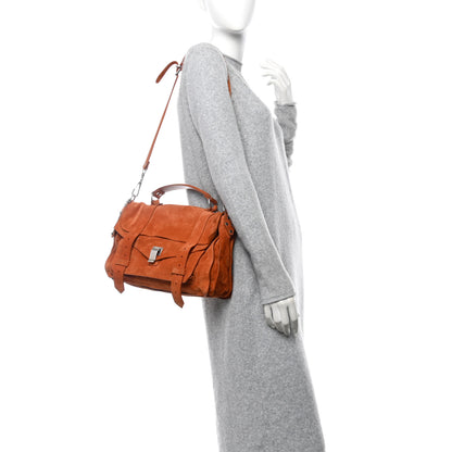 Proenza Schouler Suede Medium PS1 Satchel Red Clay 2 of 10