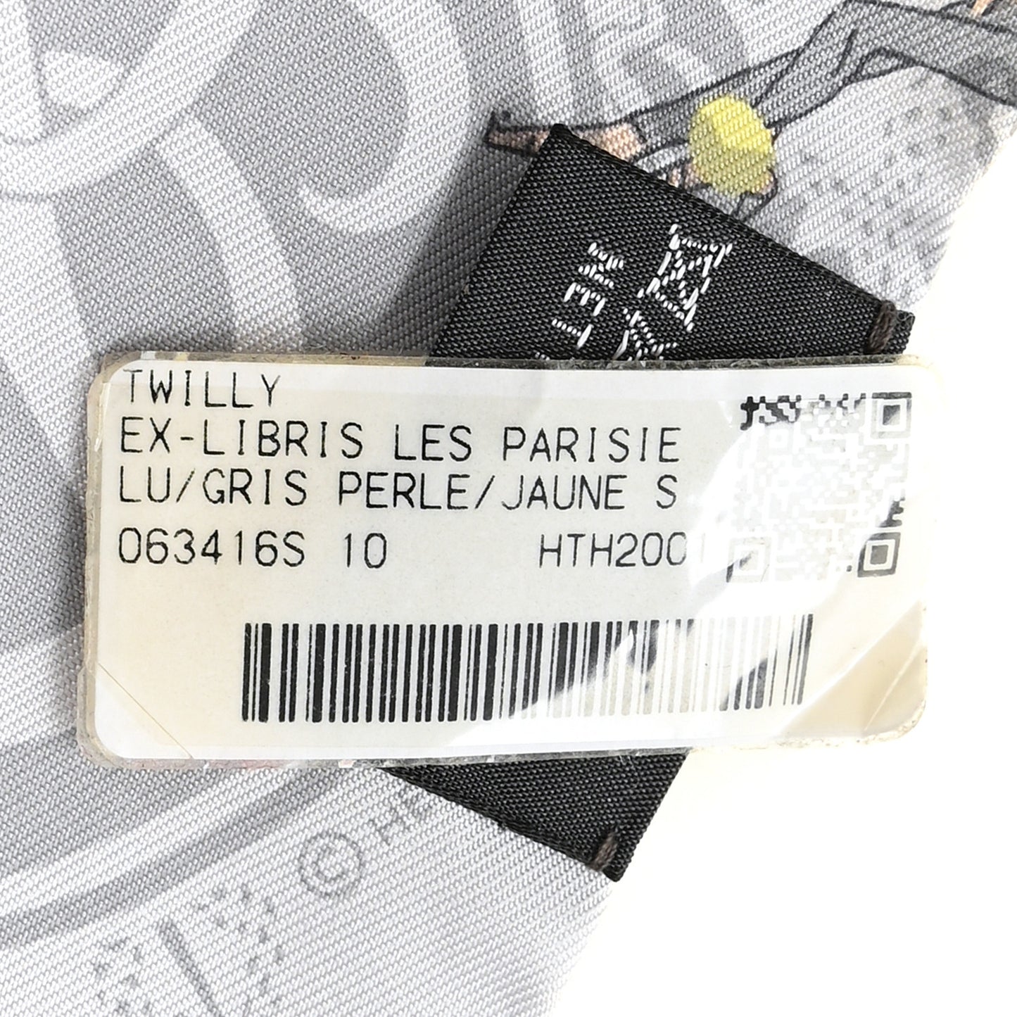 Silk Ex-Libris Les Parisie Twilly Gris Perle Jaune Soufre