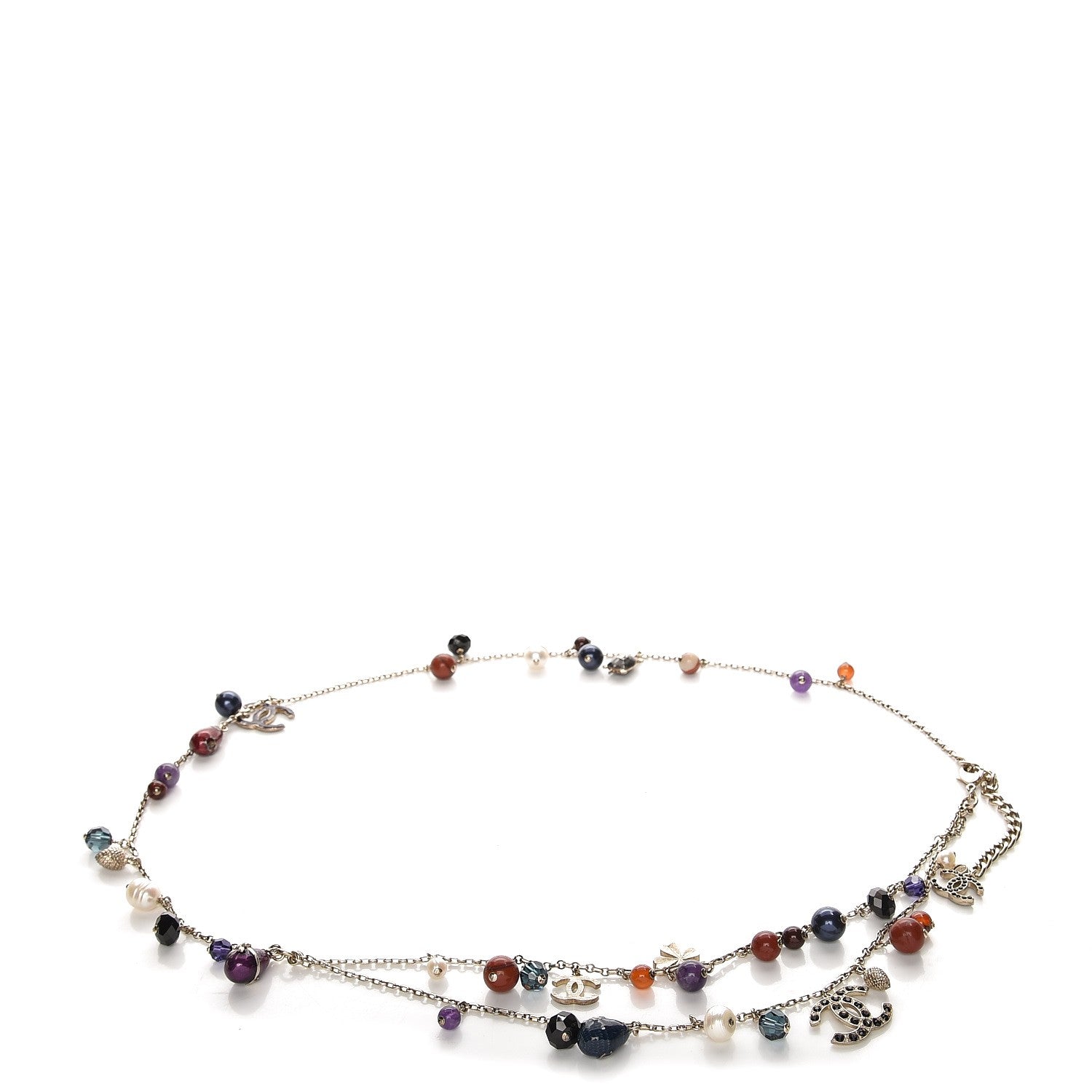 Chanel Beaded Charm CC Belt Gold Multicolor 1 of 6