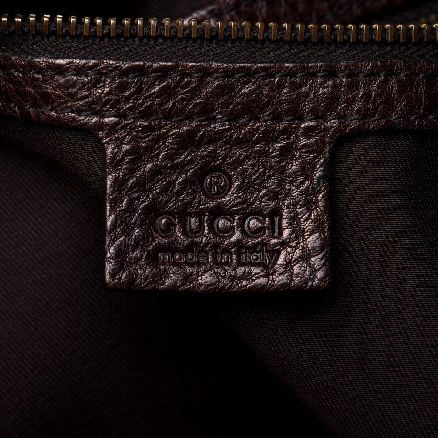 Monogram Medium Interlocking Icon Shoulder Bag Dark Brown