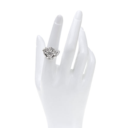 Chanel 18K White Gold Diamond Sous Le Signe Du Lion Ring 54 7 6 of 16
