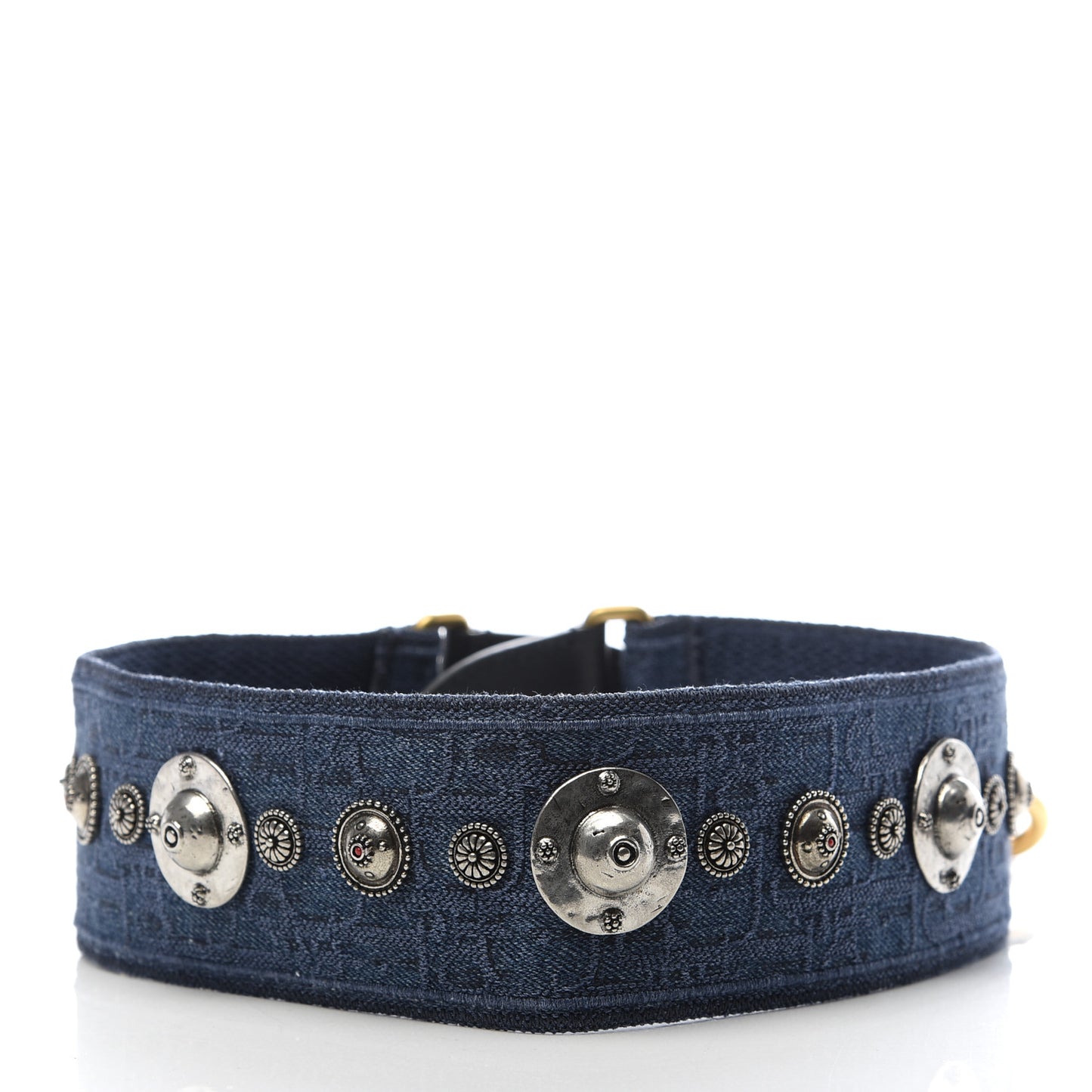 Oblique Studded Shoulder Strap Blue
