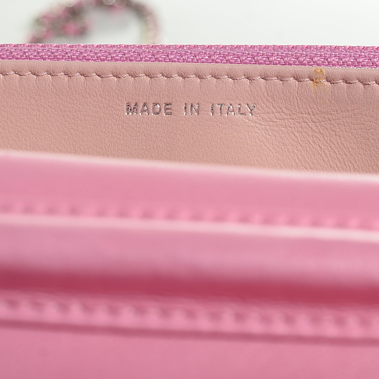 Chanel Lambskin Micro Quilted Wallet On Chain WOC Pink 7 of 9