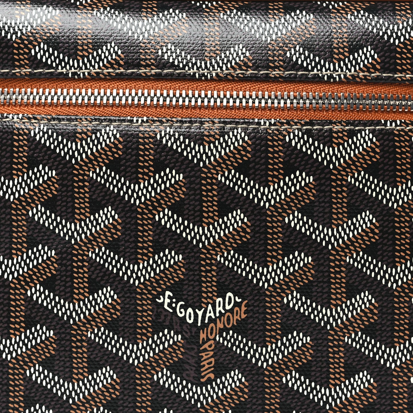 Goyardine Muse Vanity Case Black Gold