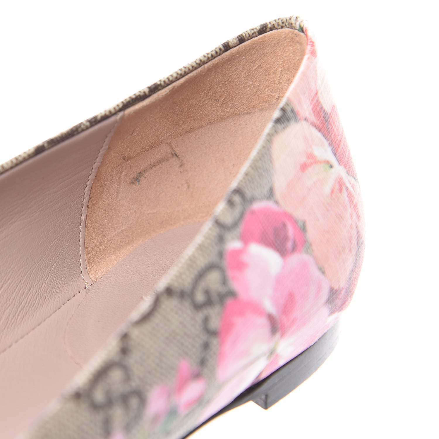 Gucci GG Supreme Monogram Blooms Ballet Flats 38 Beige Multicolor Dry Rose 11 of 14