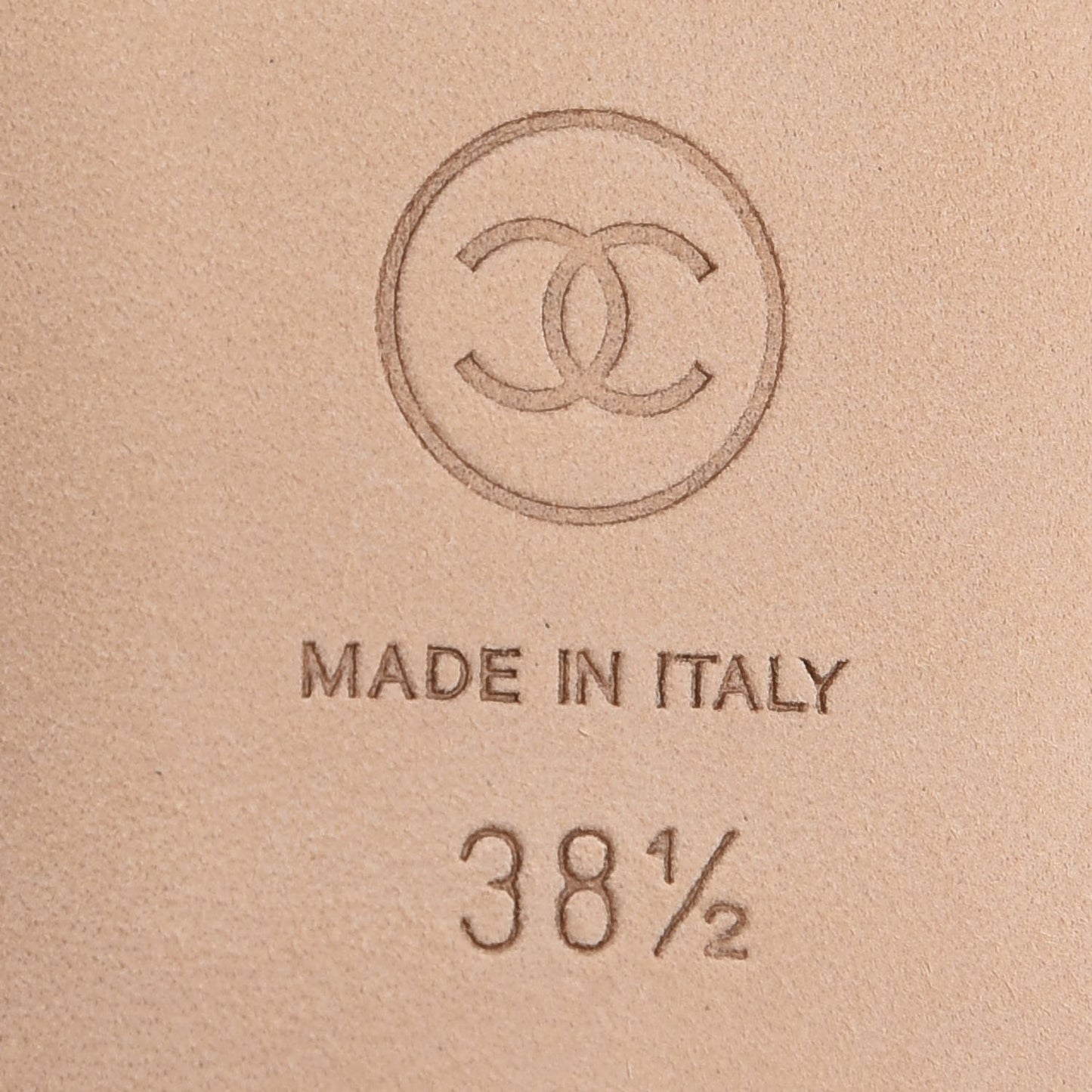 Satin Cap Toe CC Flats 38.5 Beige Black