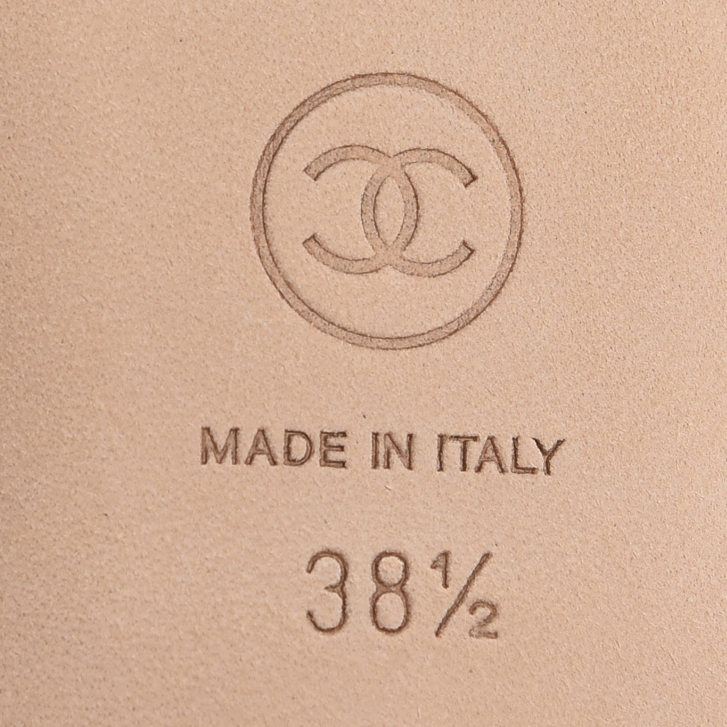 Chanel Satin Cap Toe CC Flats 38.5 Beige Black 6 of 8