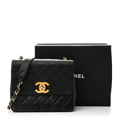 Chanel Lambskin Quilted Mini Square Flap Bag Black 10 of 10