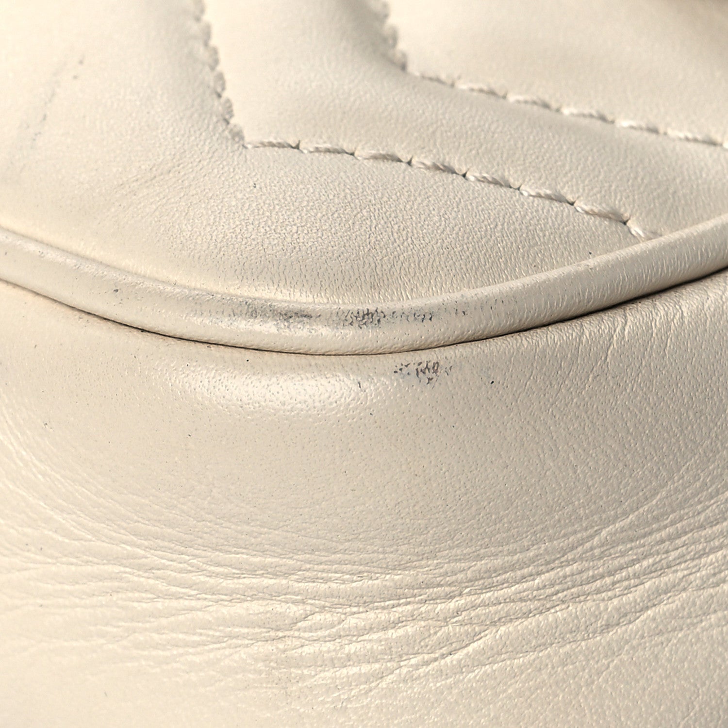Gucci Calfskin Matelasse Super Mini GG Marmont Shoulder Bag White 10 of 13