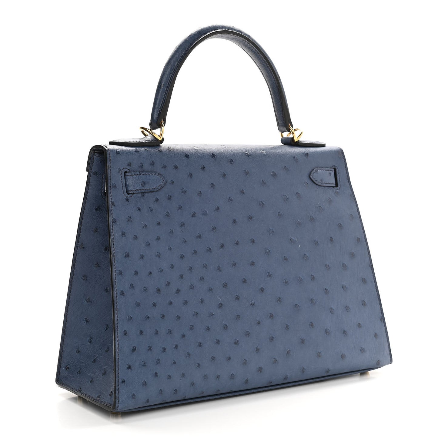 Ostrich Kelly Sellier 28 Bleu Roi