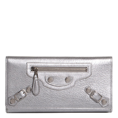 Balenciaga Agneau Giant 12 Silver Hardware Money Wallet Gris Aluminum 1 of 8