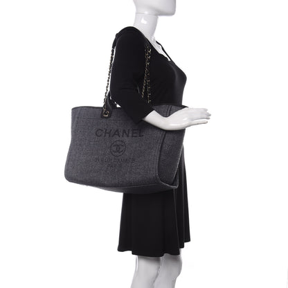 Chanel Lurex Boucle Medium Deauville Tote Black 2 of 11