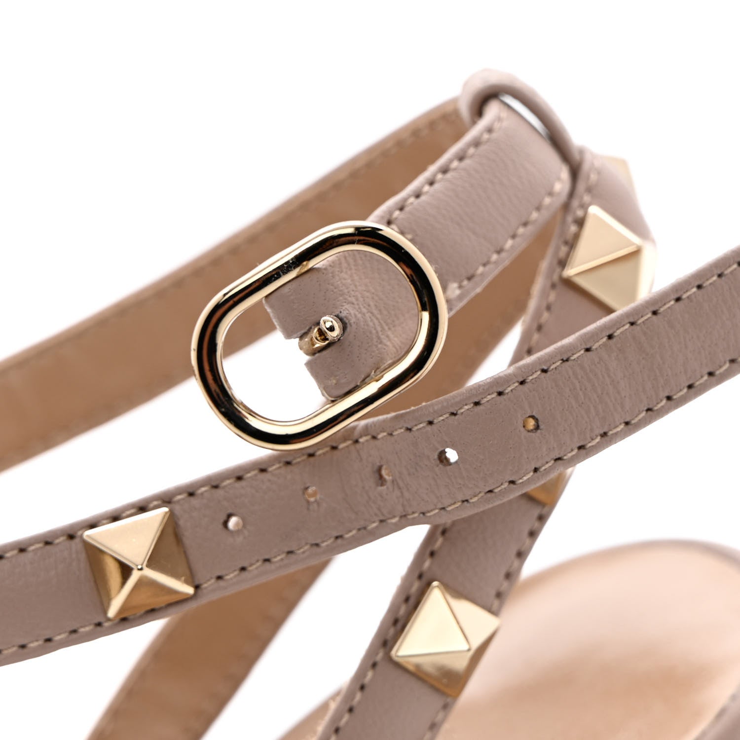 Valentino Garavani Patent Nappa Rockstud Ankle Strap 100mm Pumps 37.5 Poudre 11 of 12