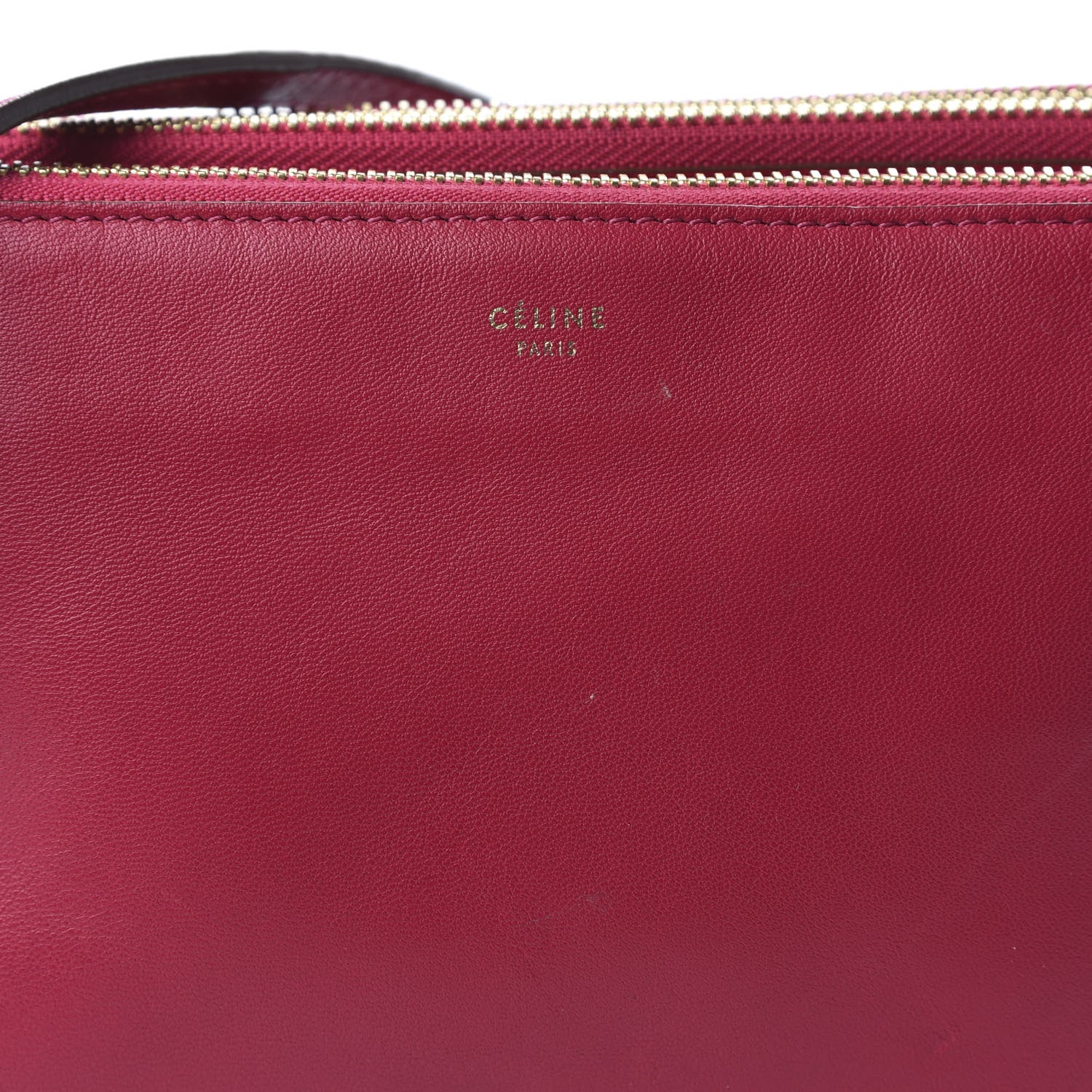 Celine Lambskin Small Trio Crossbody Bag Fuchsia 9 of 11