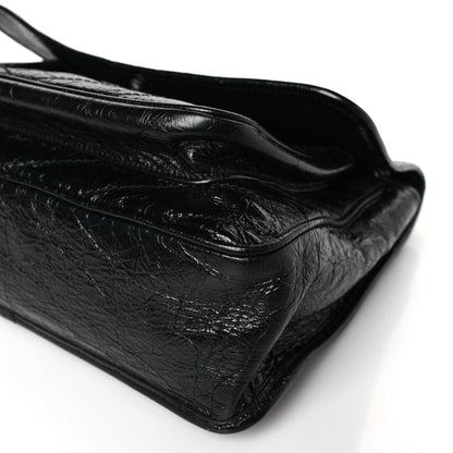 Saint Laurent Crinkled Calfskin Matelasse Monogram Large Niki Chain Satchel Black 9 of 9