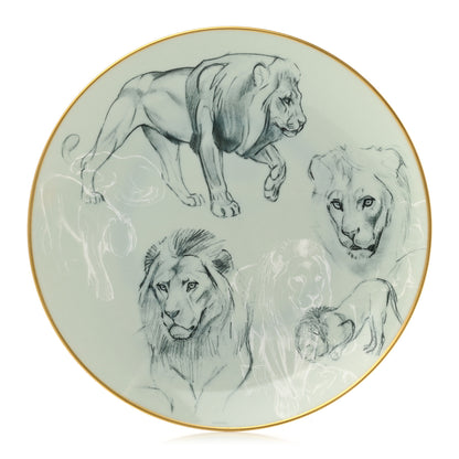 Hermes Porcelain Carnets d'Equateur Lions Salad Plate 1 of 5