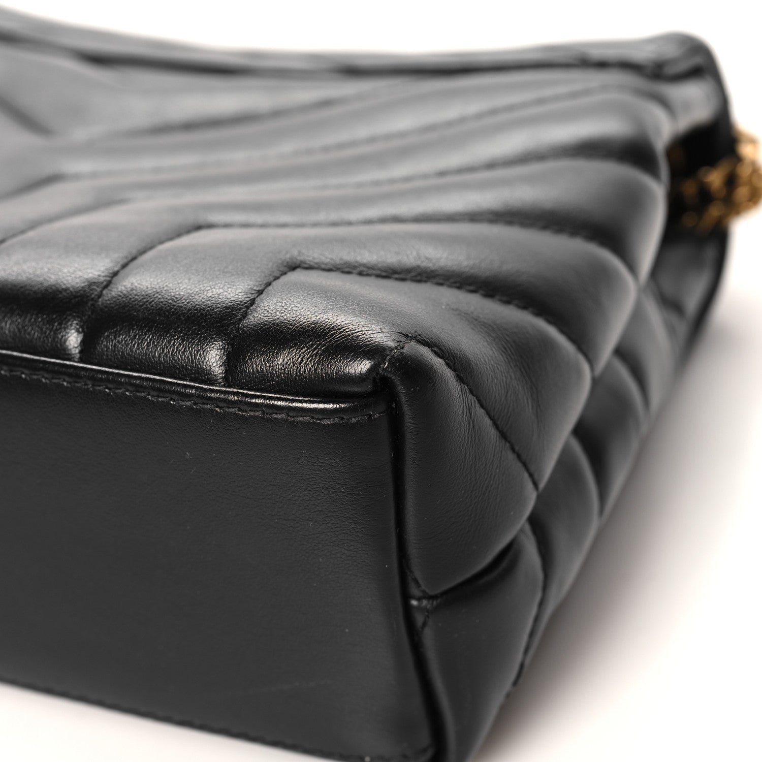 Saint Laurent Calfskin Y Quilted Monogram Small Loulou Chain Satchel Black 12 of 12