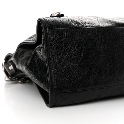 Balenciaga Agneau Arena Silver Hardware Medium Le City Black 9 of 12