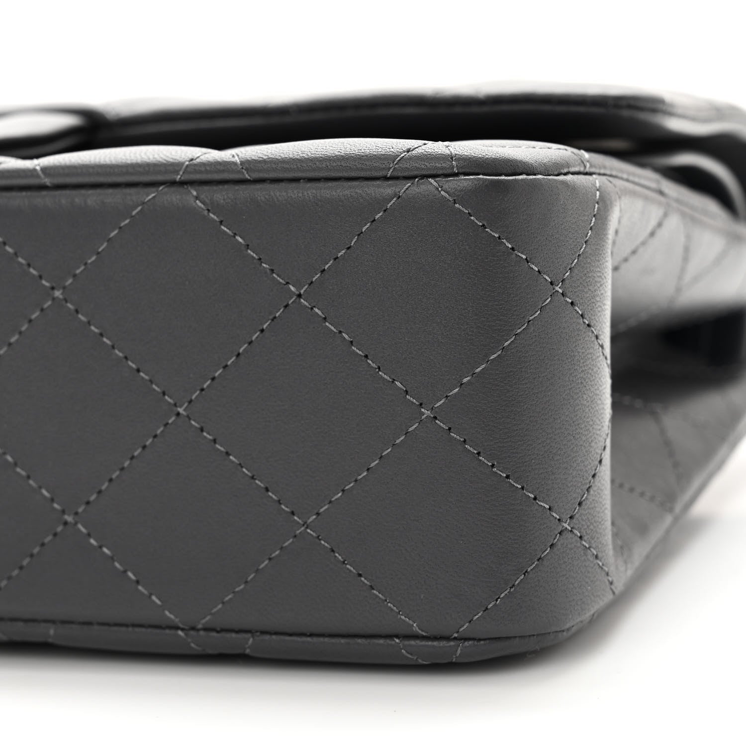 Chanel Caviar Quilted Medium Double Flap Dark Grey 10 of 13