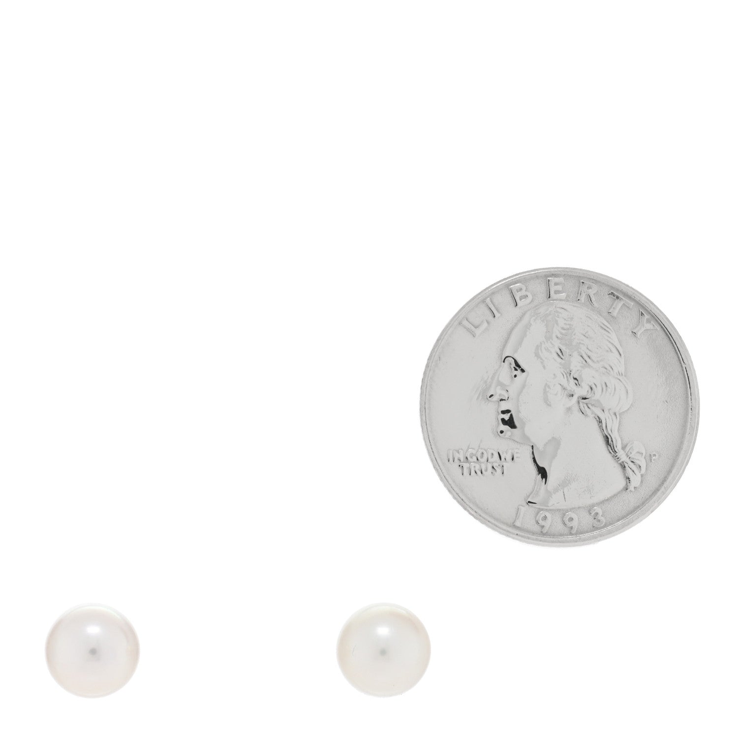 Mikimoto 18K White Gold Akoya Pearl 8-8.5mm Stud Earrings 2 of 5