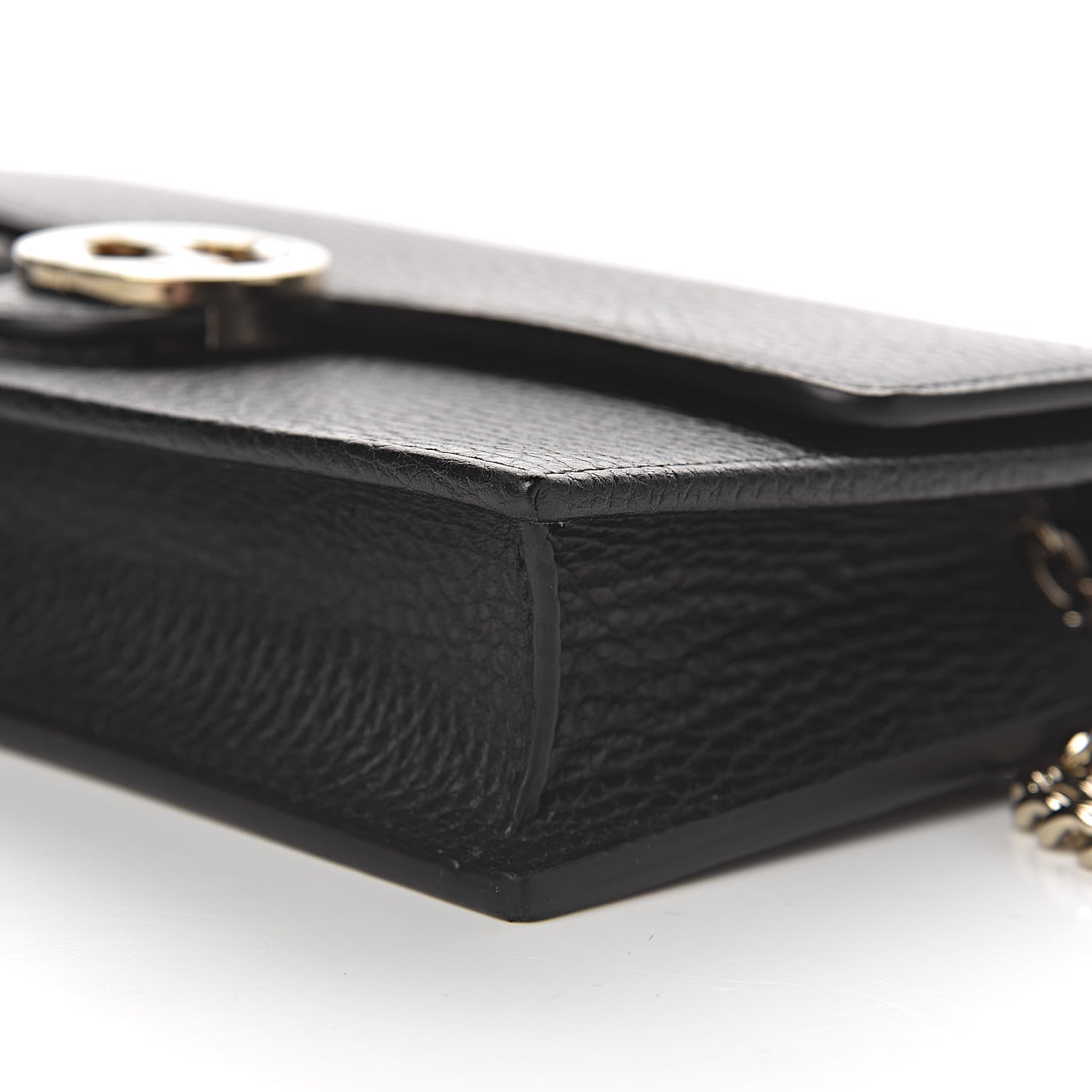 Gucci Dollar Calfskin Interlocking G Chain Wallet Black 8 of 10