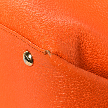 Salvatore Ferragamo Pebbled Calfskin Fiamma Bag Orange 13 of 16