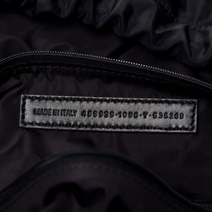 Balenciaga Textured Sport Nylon Logo Embroidered S Wheel Gym Bag Black Bleu Navy 7 of 10