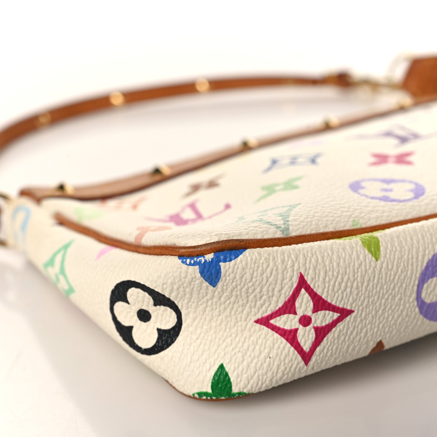 Louis Vuitton Monogram Multicolor Pochette Accessories White 7 of 8