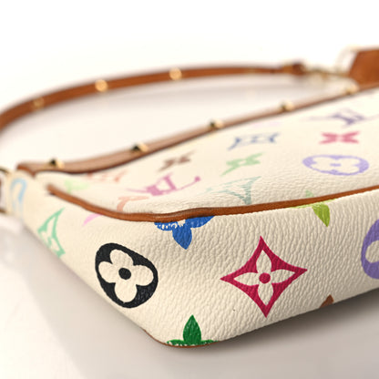 Louis Vuitton Monogram Multicolor Pochette Accessories White 7 of 8