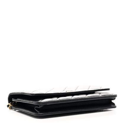 Chanel Lambskin Quilted Wallet On Chain WOC Black 4 of 11