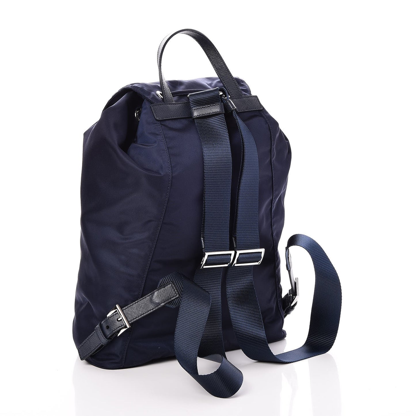 Nylon Vela Saffiano Medium Cinch Backpack Baltico
