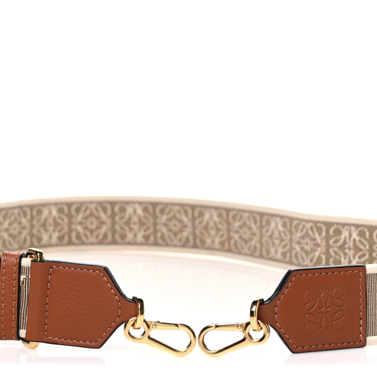 Loewe Calfskin Jacquard Anagram Strap Natural Tan 3 of 5