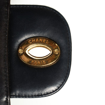 Chanel Lambskin Quilted Jumbo Flap Black 8 of 9