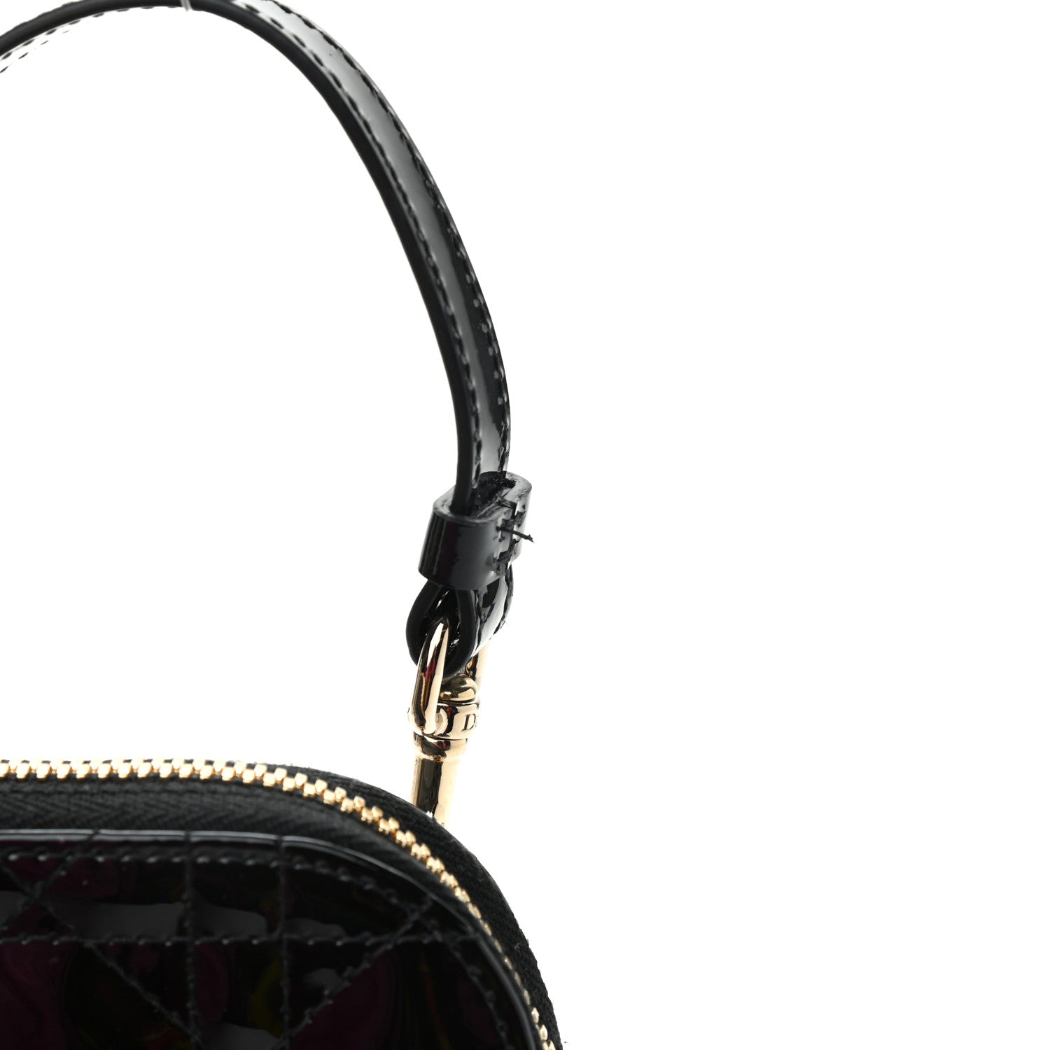 Christian Dior Patent Cannage Lady Dior Phone Holder Black 11 of 12