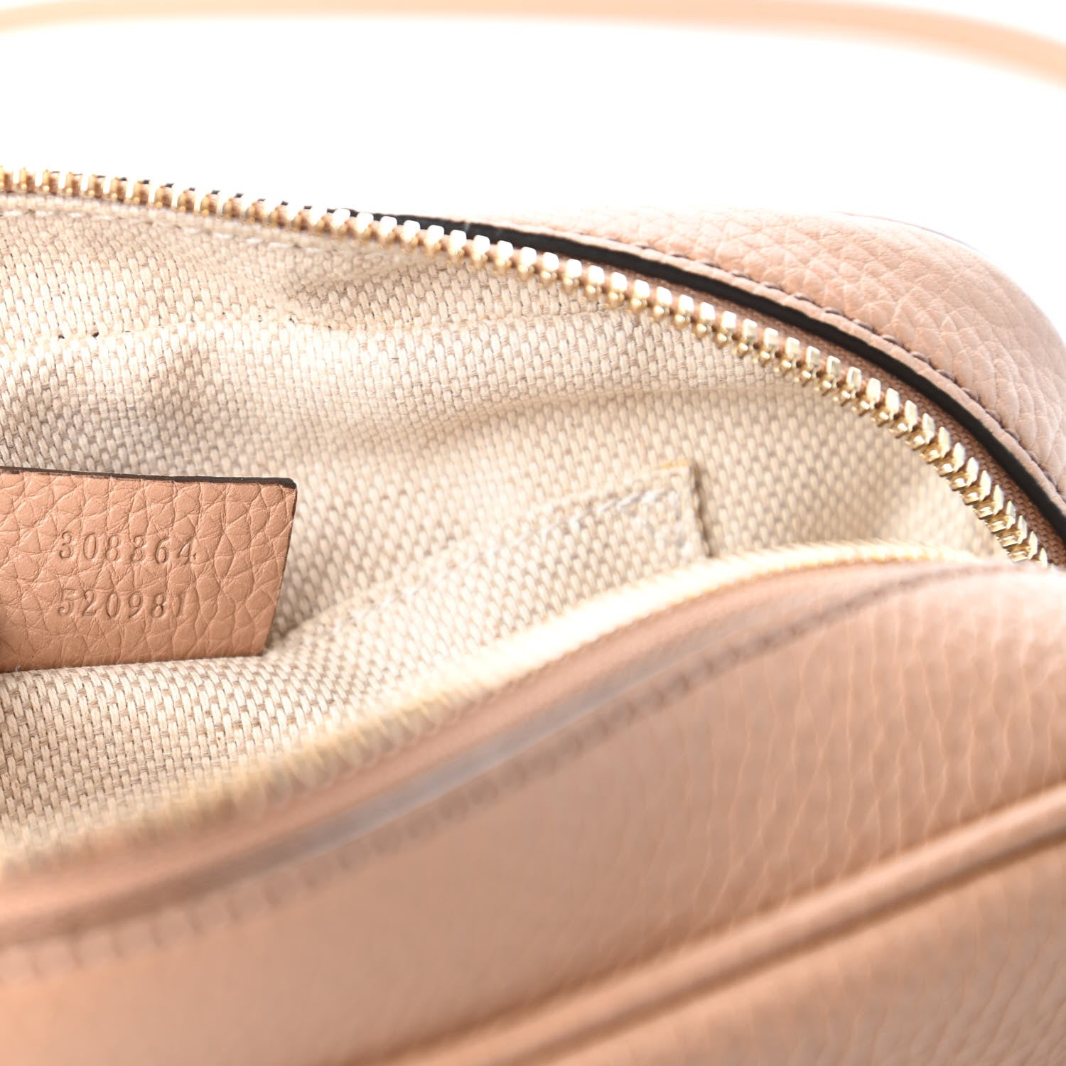 Gucci Pebbled Calfskin Small Soho Disco Bag Rose Beige 9 of 10