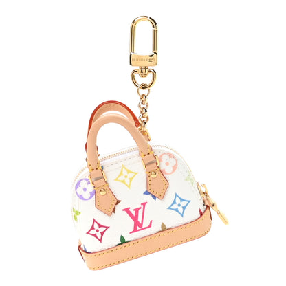 Louis Vuitton LV x TM Monogram Multicolor Micro Alma Bag Charm White 1 of 12