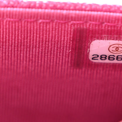 Chanel Caviar Quilted Boy Card Holder Wallet Fuchsia 8 of 9