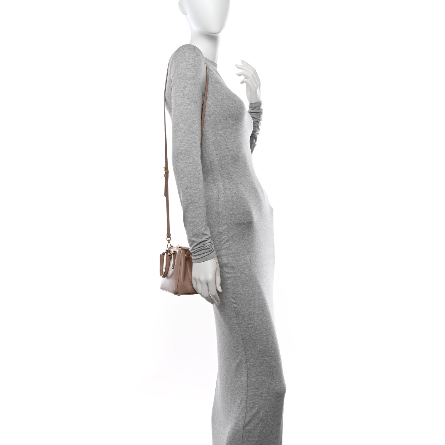 Prada Saffiano Lux Micro Galleria Double Zip Tote Cammeo 2 of 12