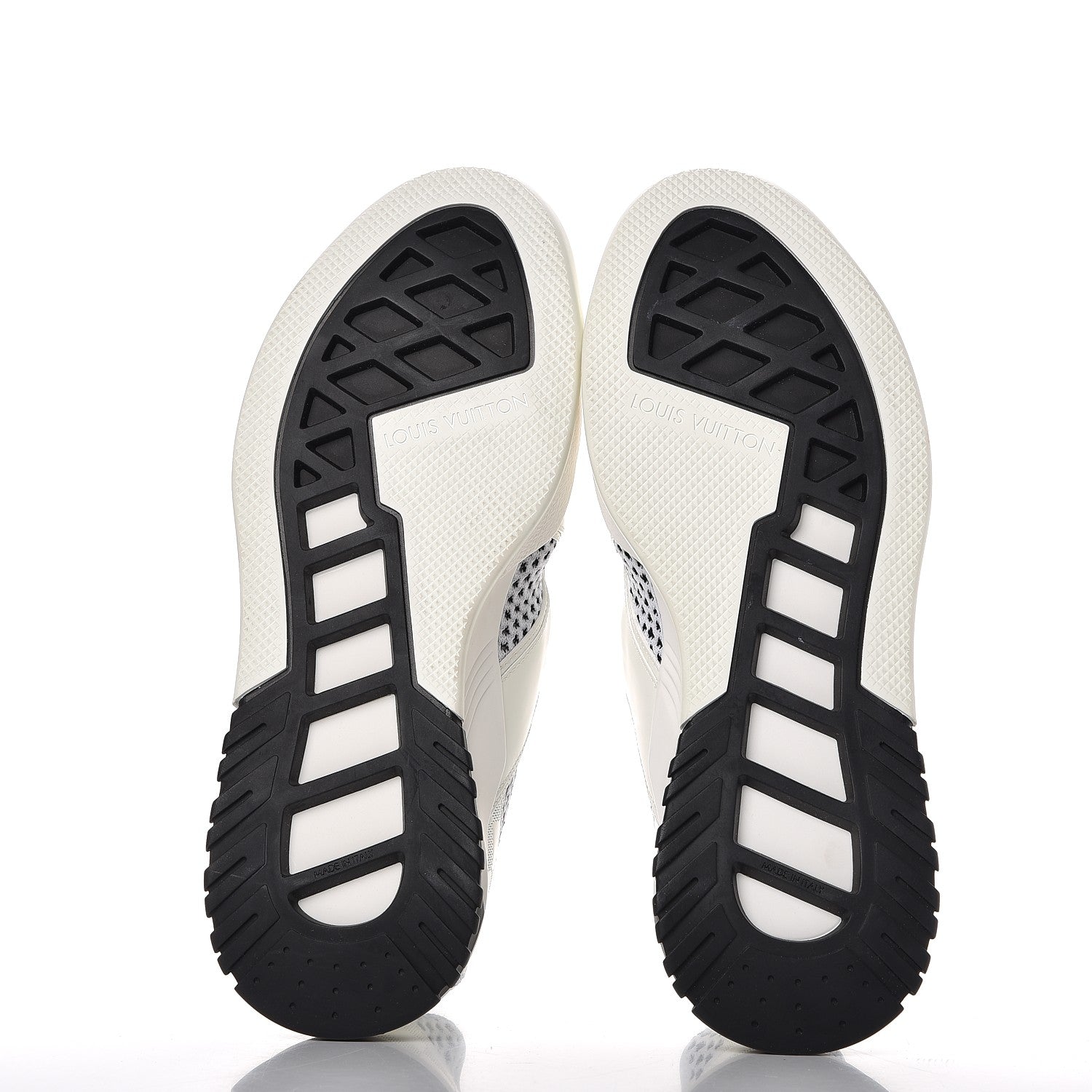 Louis Vuitton Mesh Calfskin Damier Embossed Fuel Power Sneakers 6 White 5 of 13