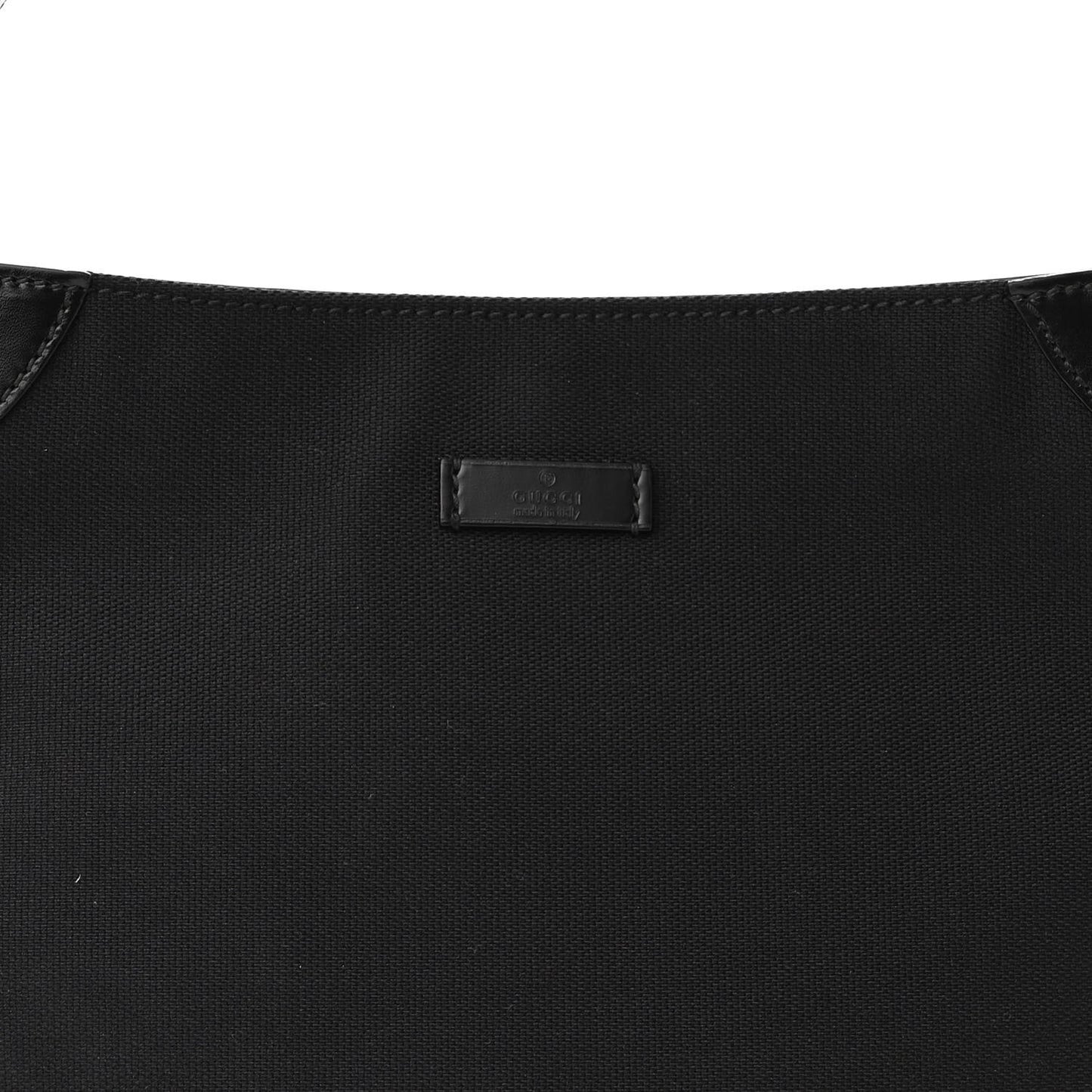 Canvas Signature Hobo Shoulder Bag Black