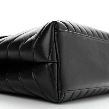 Saint Laurent Calfskin Y Quilted Monogram Monochrome Medium Loulou Chain Satchel Black 8 of 12