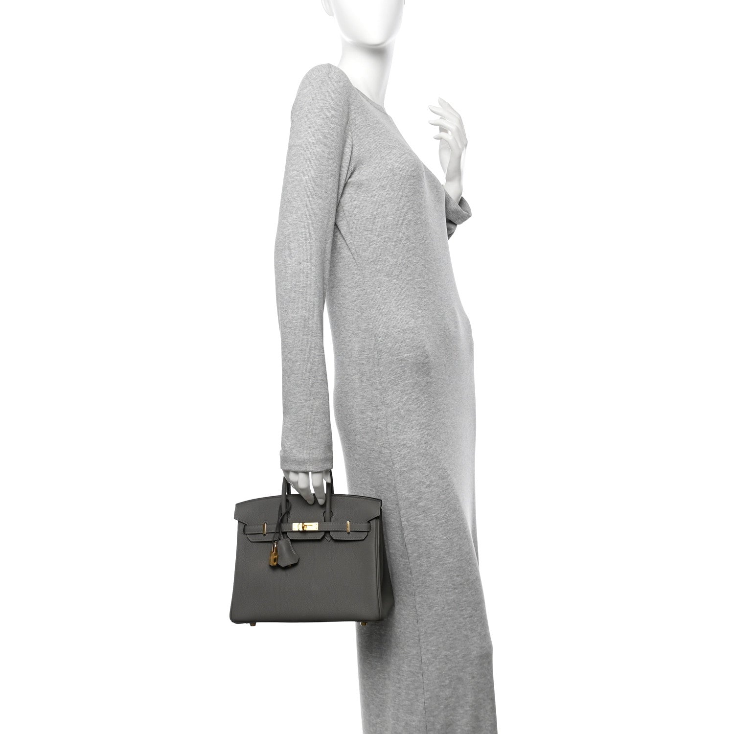 Hermes Togo Birkin 25 Gris Meyer 2 of 13