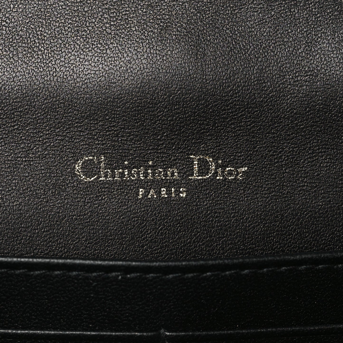 Lambskin Cannage Lady Dior Chain Pouch Black