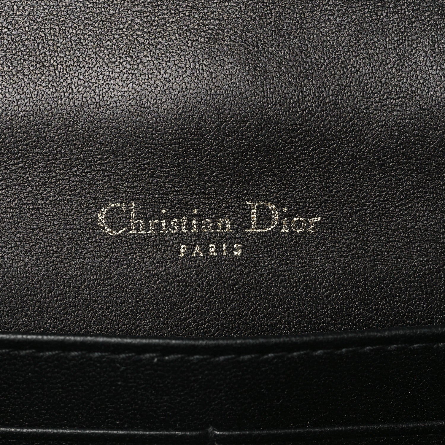 Christian Dior Lambskin Cannage Lady Dior Chain Pouch Black 6 of 9